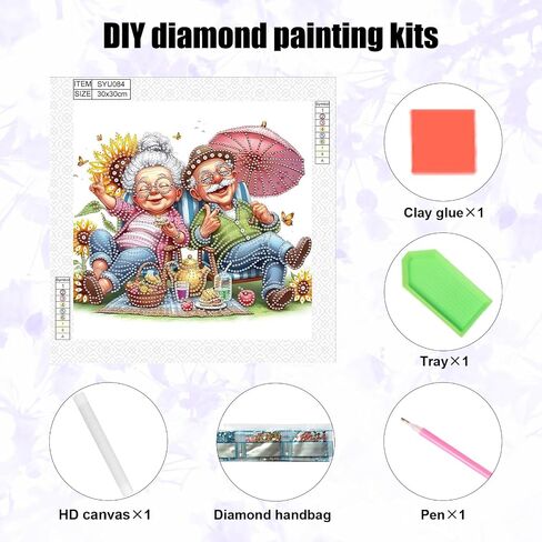 Tontut Diamond Art Painting Kit, Holiday Couple 5D DIY Partial Special Shape Diamond Art Painting Mosaic Crafts for Beginners and Adults, Can be Gifted to Loved Ones and Friends, in Saudi Arabia