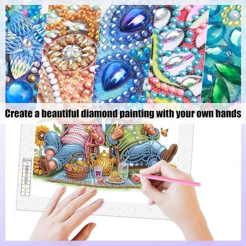 Tontut Diamond Art Painting Kit, Holiday Couple 5D DIY Partial Special Shape Diamond Art Painting Mosaic Crafts for Beginners and Adults, Can be Gifted to Loved Ones and Friends, in Saudi Arabia