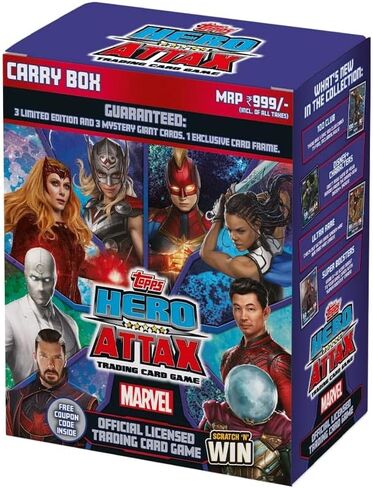 Topps Marvel Hero Attax 22-23 Collection - ألعاب البطاقات التداول والقابلة للتجميع أعلى تصنيف - صندوق حمل in Saudi Arabia