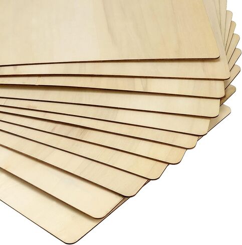 100 PCS 6 x 4 Inch Wooden Sheets, Unfinished Rectangle Wood Pieces, Blank Wooden Cutouts for Crafts DIY Arts in Kuwait
