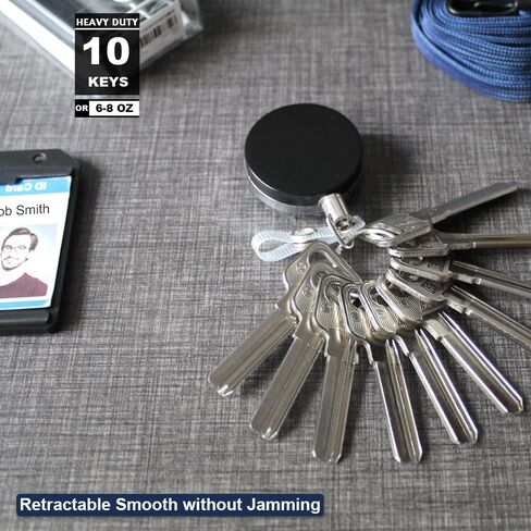 2 Pack-Heavy Duty Retractable Badge Holder Reel,Retractable ID Badge Reel with Reinforced Belt Clip Strap Key Ring,25.2" Stainless Steel Cord for Name Card Keychain Badge Holder Metal Case by BETOOM in Saudi Arabia