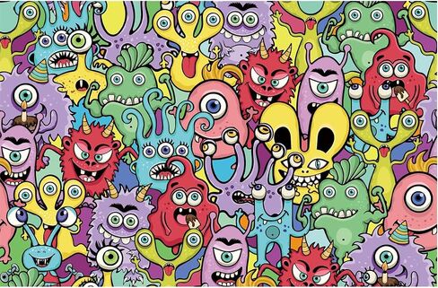 MISITU 1000 Pieces Jigsaw Puzzles for Adults 28 x 20 Inches Art Jigsaw Puzzles Difficult Adults Puzzles Challenging 1000 Pieces Puzzles Birthday Graduation Home Decoration Abstract Face Puzzles in Kuwait