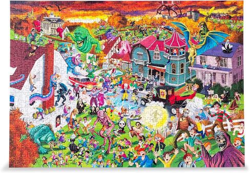 Horror Attack 1000-Piece Jigsaw Puzzle | Fun Brain Teaser, Toys & Games for Adults | 28 x 20 Inches in Kuwait