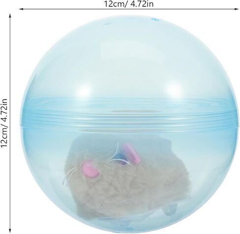 ibasenice 2pcs Interactive Cat Toy Running Ball, Electronic Hamster Ball for Cats, Automatic Teaser, Multi-Color, 9.44x4.72inch in Saudi Arabia