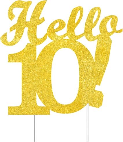 Hello 45 Cake Toppers Gold Glitter, Happy 45th Birthday Cake Decorations Cheers to 45 Years Party Decor, Forty-five Year Old Theme Birthday Anniversary Party Supplies in Saudi Arabia