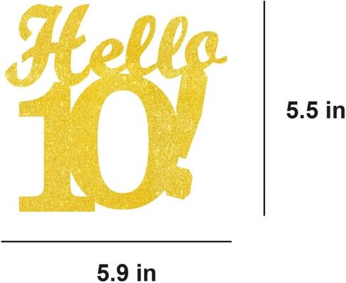 Hello 45 Cake Toppers Gold Glitter, Happy 45th Birthday Cake Decorations Cheers to 45 Years Party Decor, Forty-five Year Old Theme Birthday Anniversary Party Supplies in Saudi Arabia