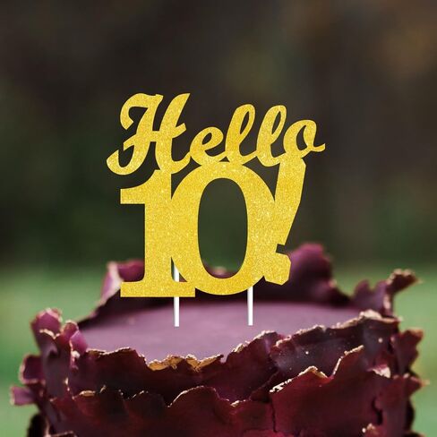 Hello 45 Cake Toppers Gold Glitter, Happy 45th Birthday Cake Decorations Cheers to 45 Years Party Decor, Forty-five Year Old Theme Birthday Anniversary Party Supplies in Saudi Arabia