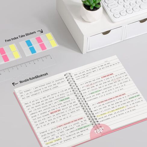 Lined Spiral Notebook 8.5" x 11", A4 Large Notebook Journal for Women Men, 110 Numbered Pages College Ruled Notebook, 100 GSM Paper, Waterproof Plastic Cover, for School Work Note Taking, Sage Green in Saudi Arabia