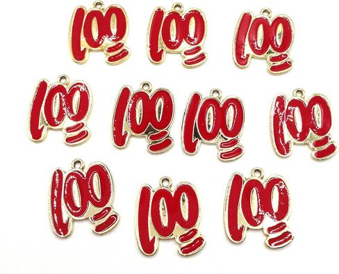 سحر ذهبي مطلي بـ 10pc عيد الحب سحر قلب الذهب لصالح مجوهرات سوار قلادة DIY ، 24 مم × 5 مم (1 "× 5/8") in Kuwait