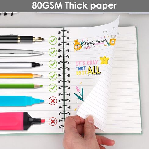 LABUK 6pcs Hardcover Spiral Notebook for Work, A5 Spiral Notebooks, 160 Pages 5.5x8.5in Small Journal for School and Gifts, Assorted Colors in Kuwait