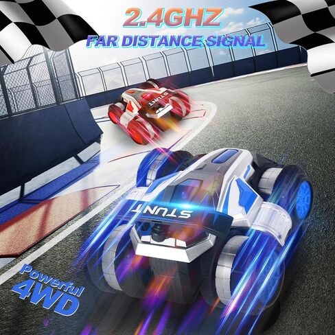 Remote Control Stunt Car, 360° Spin and Drift rc car,4WD Off-Road with Lights and Music, Upright Walking RC Cars, Stunt Deformation car Toys for Present for Ages 6-15 boy Girl in Saudi Arabia
