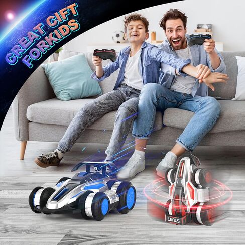 Remote Control Stunt Car, 360° Spin and Drift rc car,4WD Off-Road with Lights and Music, Upright Walking RC Cars, Stunt Deformation car Toys for Present for Ages 6-15 boy Girl in Saudi Arabia