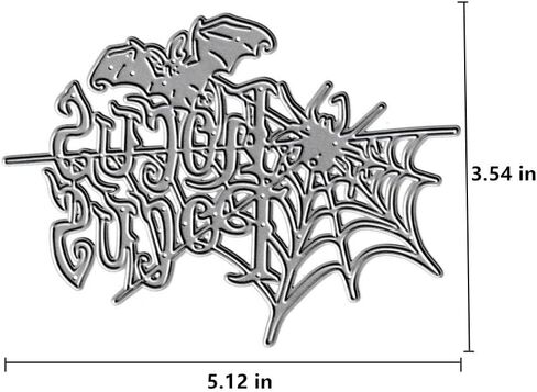 Halloween Spider Web Cutting Dies, Bat Spider Die Cuts Metal Embossing Stencils Template Mould for Card Scrapbooking and DIY Craft Album Paper Card Decor in Kuwait