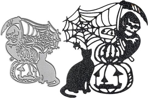 Halloween Spider Web Cutting Dies, Bat Spider Die Cuts Metal Embossing Stencils Template Mould for Card Scrapbooking and DIY Craft Album Paper Card Decor in Kuwait
