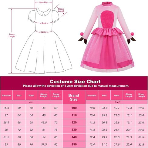 ReliBeauty Pig Costume for Girls Toddler Animal Costume with Hat and Detachable Tail in Kuwait