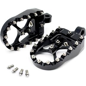Real Anti-Skid CNC Wide Fat Footpegs Foot Pegs 360°Rotating MX Custom Chopper Bobber Style Footrests For Harley Dyna Sportster Fatboy Iron 883 in Kuwait