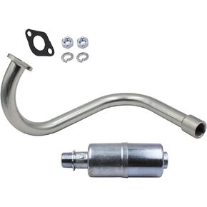 Exhaust with Muffler Fits Predator 212cc, Honda GX160 GX200 DuroMax 7 Hp