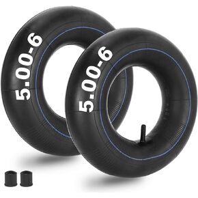 RUTU 13x5.00-6 Inner Tube Heavy Duty TR13 Straight Valve Stem Replacement for Lawn Mower Dirt Quad Versions 1-18 Go Kart Dirt Bike ATV Yard Tractor Hand Truck Snow Blower Wagon 2 Pack