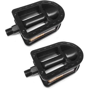 Upgraded Kids Bike Pedals 1/2-Inch Bike Pedals 1 Pair Kids Spindle Pedals Resin fit 12" 14" Youth Bikes