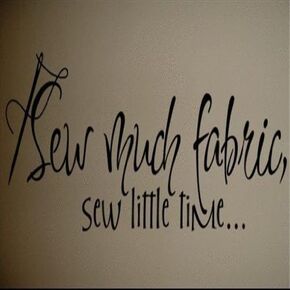 PVC Wall Stickers Wall Sticker Decal Quote Vinyl Sew Much Fabric Cute Sewing Wall Quote Art Decal 23X69CM
