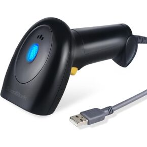 ماسح باركود USB محمول باليد، قارئ باركود سلكي 1D للسوبر ماركت، متجر صغير، مستودع