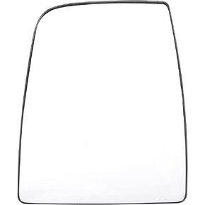 X AUTOHAUX Car Rearview Upper Driver Left Side Non-Heated Mirror Glass Replacement with Plate for Ford Transit 150 250 350 2015-Onward