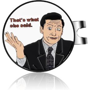 Bushwood Enamel Golf Ball Marker with Magnetic Hat Clip - Funny Golf Accessories - Premium Gift for Golf Lovers…
