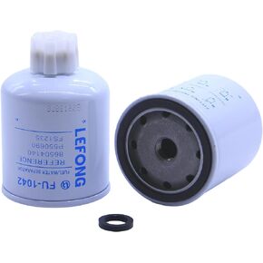 FU-1042 Fuel Filter Water Separator Replaces 6667352, 6647773, P551039, FS19581, BF1257, 86504140, 87036044, 87039679, 84565907, J911213, P550690, FS1235 Fits Bobcat, New Holland (Pack of 1)