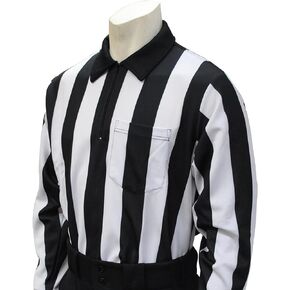 Smitty | FBS-118 | 2" Stripe Elite Performance Interlock Football Referee Long Sleeve Shirt | Official's Choice!