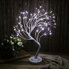 FUCHSUN 108 LED Birch Tree Light Tabletop Bonsai Fairy Tree Lamp, 8 Lighting Modes & Timer & Battery/USB Operated, Party Wedding Holiday Festival Christmas Decoration, Colorful