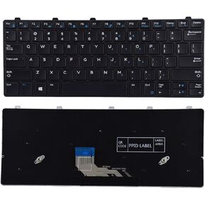 Replacement Keyboard Compatible with Dell Latitude 11 3180 3189 3190 Latitude 13 3300 3380 with Frame Us Layout