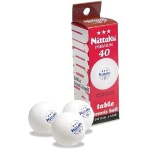 NITTAKU 3-Star Premium 40+ Table Tennis Balls (3 Balls)