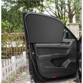 Augeny 2PCS Car Side Window Sun Shades, Front and Rear Windshield Curtains with Magnetic, Back Seat Baby Window Shades with Magnetic Protection, Universal Car Accessories (Back)