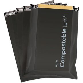 12x15.5 inch Biodegradable Shipping Bags,50 Count Compostable Poly Mailers with Eco Friendly Packaging Envelopes Supplies Mailing Bags