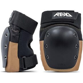 REKD Ramp Knee Pads | Impact Resistant Heavy Duty Neoprene Pads | Set w Adjustable Straps Breathable Material Shock Absorption | Unique Ergonomic Fit for Added Comfort and Safety |Action Sports