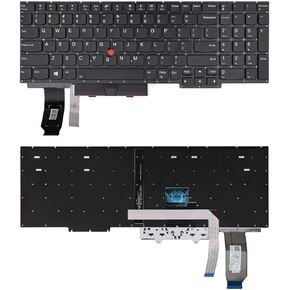 New Replacement Keyboard Compatible with Lenovo Thinkpad E15 Gen 1 Gen 2 2020 with Pointer and Backlight