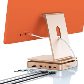 محور USB C لجهاز iMac 24 بوصة 2021/2023، PULWTOP 7 في 1 USB Hub محول iMac ملحقات iMac M1/M3 مع USB C 10Gbps 3*USB A SD/TF، ​​دعم محطة الإرساء توسيع M.2 SSD (غير متضمن)، قطعة من الجبن
