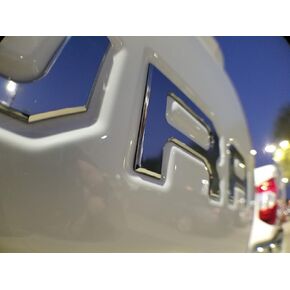 EyeCatcher CA Design Pro Premium Tailgate Letter Inserts Compatible with 2014-2021 tundra (Alloy Silver with Chrome Border)