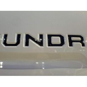 EyeCatcher CA Design Pro Premium Tailgate Letter Inserts Compatible with 2014-2021 tundra (Alloy Silver with Chrome Border)