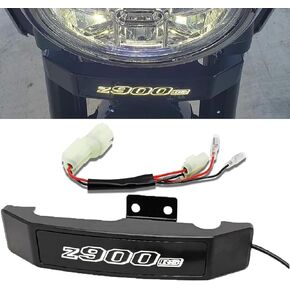Compatible for Kawasaki Z900RS (2018-2024) CNC Aluminium LED Running Light Front Emblem Upgrade Kits (Silver)