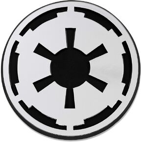 SW Imperial Galactic Empire Logo Plastic Auto Emblem - [Silver][3'' x 3'']