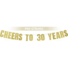 Pre-Strung Talk 30 To Me Banner - Dirty 30 Birthday Decorations for Her & Him, 30 Flirty and Thriving, Talk Thirty to Me, 30th Bday Decor 30 Years Birthday Banner for Women & Men - By Prazoli