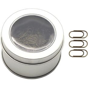 200pcs Bronze Mini Paper Clips Cute Paperclips Smooth Stainless Steel Wire Bookmarks in Tinplate Paper Clips Dispenser Holders for Desk Accessories Organizers (Simple Mini Fat Style, Bronze)