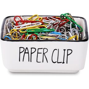 ONTUBE Square Farmhouse Paper Clip Holders (White)
