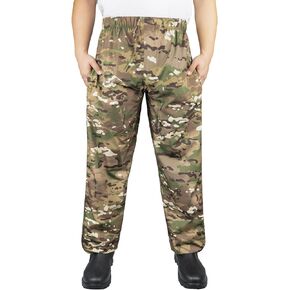LOOGU Camo Rain Pants, Waterproof Pants for Men, Hiking Pants Lightweight, Outdoor Rain Over Pants for Hunting, Fishing
