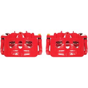 Power Stop Front S5468 Pair of High-Temp Red Powder Coated Calipers