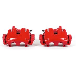 Power Stop Front S5296 Pair of High-Temp Red Powder Coated Calipers