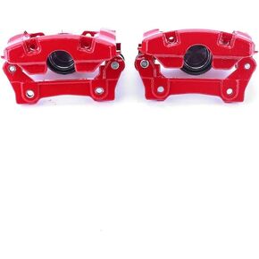 Power Stop Rear S3312 Pair of High-Temp Red Powder Coated Calipers