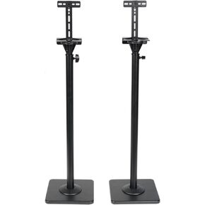 VideoSecu One Pair Height Adjustable Speaker Stands Mount Floor Stands Surround Sound Satellite Small Bookshelf Speakers Stand MS08B DA8