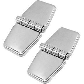 MARINE CITY 316 Stainless Steel Marine Covered Strap Hinge with Cover Caps 3 × 1-1/2 Inches for Marines – Ships – Kayaks – Yachts (Pack of 2)
